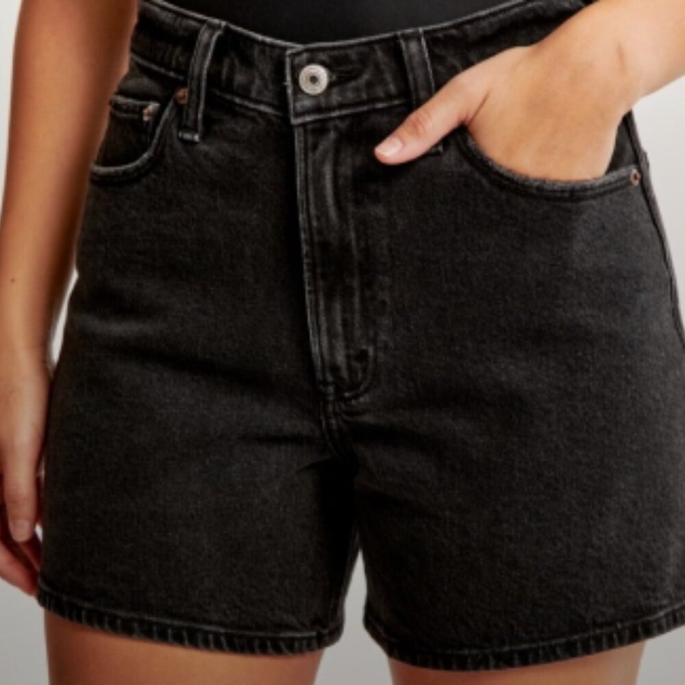 NWOT Abercrombie Curve Love Dad Short, Black, Size 26